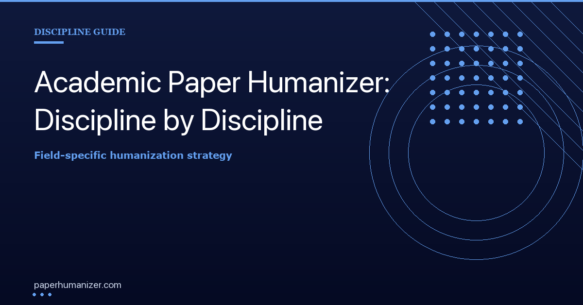 Academic Paper Humanizer: A Discipline-by-Discipline Guide